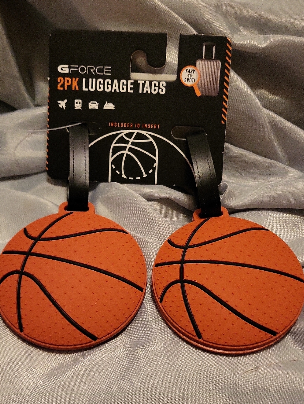 G force Orange Basketball Luggage Tags  2 Pack Brand New Lp S